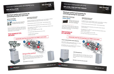 Calorek brochure for multizone central electric heating