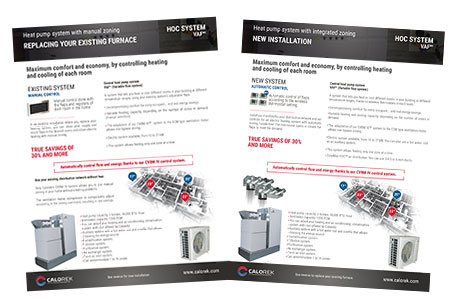 Brochure of the HOC heat pump, heating or multi-zone air conditioning