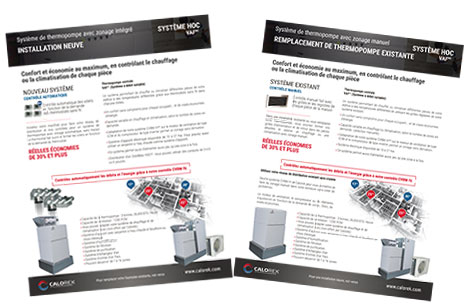 Brochure de la thermopompe HOC, chauffage ou climatisation multizone