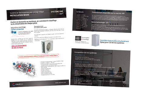 Brochure de la thermopompe HAC, chauffage et climatisation multizone